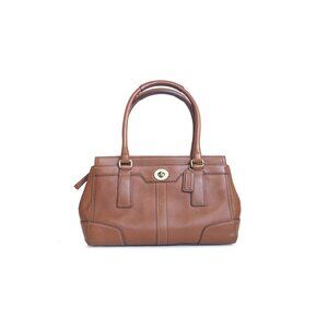 Coach Hamptons Tiffany British Tan Brown Leather Shoulder Bag